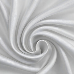 Poster - Ethereal Fabric Swirl: A luxurious cascade of silk unfolds in graceful swirls, its textures and folds whispering of softness and elegance. A timeless studio shot.