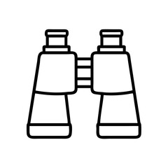 Poster - Binoculars vector icon illustration, optical instrument for distance viewing and exploring