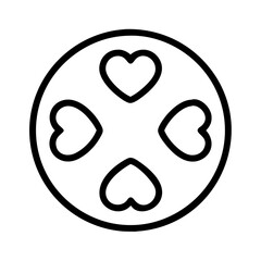 Poster - heart circle vector graphic design element for valentine's day love and romance themed projects