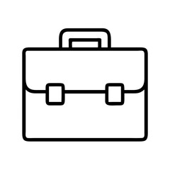 Poster - Briefcase vector icon, business case, portfolio bag, office bag, professional case outline design