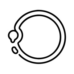 Poster - Abstract circle with missing piece vector design for logo icon or graphic element template use ninety