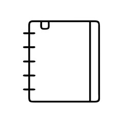 Poster - Outline notebook journal diary sketchpad for writing notes and planning minimalist vector design