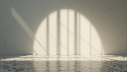 Poster - Illuminated shadows create artistic patterns in minimalist space indoor studio photography contemporary aesthetic focus