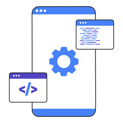 Mobile App Development Illustration