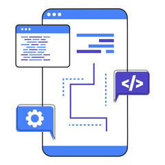 Mobile App Development Illustration