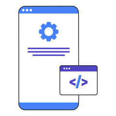 Mobile App Development Illustration