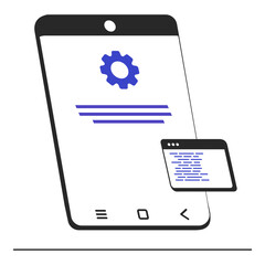 Mobile App Development Illustration