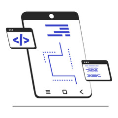 Mobile App Development Illustration