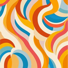 Poster - Abstract Fluid Swirls, Vibrant Color Gradient, Modern Design, Motion, Contemporary Art, Dynamic Pattern