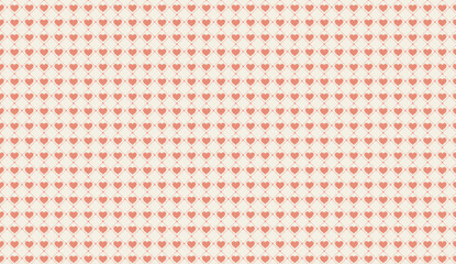 Poster - Delicate repeating heart pattern creating a romantic seamless background