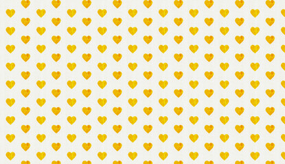 Poster - Golden hearts repeating pattern forming a romantic background