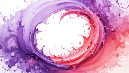 Poster - Creative watercolor swirls abstract art digital illustration vibrant colors artistic expression modern design