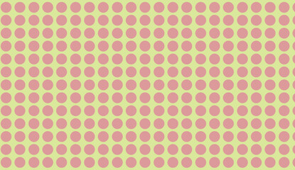 Poster - Seamless pattern with pink polka dots on a light green background
