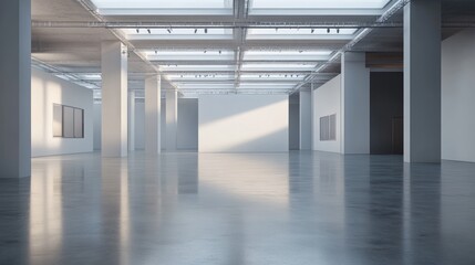 Aufkleber - Modern, spacious, minimalist gallery interior