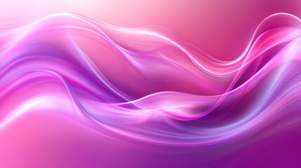 Aufkleber - Abstract flowing ribbons in vibrant pinks and purples