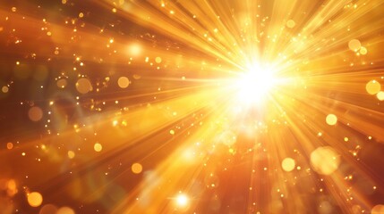 Poster - Radiant golden explosion of light