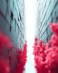 Poster - gravity-defying urban structures, ultra-modern aesthetics with sleek metallic surfaces, high-tech ci