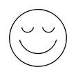© Sayem - happy face with closed eyes icon, happy face with closed eyes line art - simple line art of happy face with closed eyes, perfect for happy face with closed eyes logos and icons