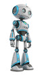 © khaledSaifulllah - Cute cartoon robot character full body pose isolated on white background