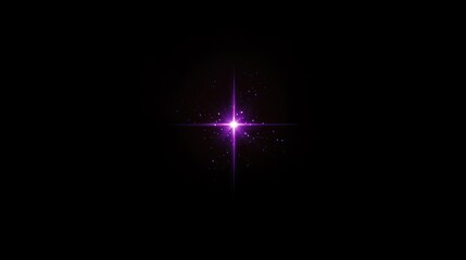 Aufkleber - Bright purple starburst on black background