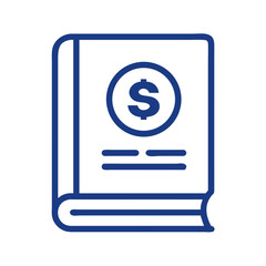 Poster - Book with Dollar Symbol Icon Representing Financial Education and Investment