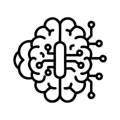Poster - Brain with Circuit Icon Representing Artificial Intelligence and Cognitive Computing