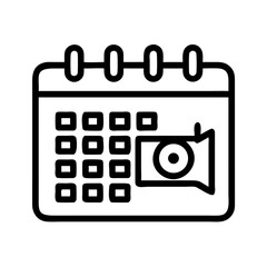 Poster - Calendar with Camera Icon Representing Filming Schedule and Production Planning