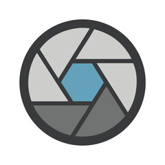 Leinwandbilder - Camera Shutter Icon Representing Cinematography and Film Production