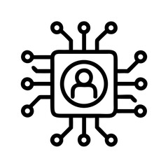 Poster - circuit-badge-icon-representing-digital-identity