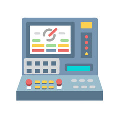 Leinwandbilder - Control Terminal Icon Representing High-Tech Operations and Digital Systems