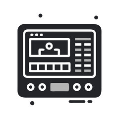 Leinwandbilder - Control Terminal Icon Representing High-Tech Operations and Digital Systems