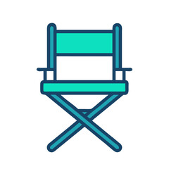 Poster - Director Chair Icon Representing Filmmaking Role and Cinematic Production