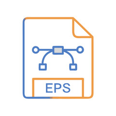 Leinwandbilder - EPS File Icon Representing Vector Graphic Format and Digital Illustration