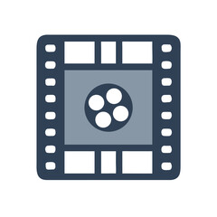 Aufkleber - Film Strip Icon Representing Movie Reel and Cinematic Playback