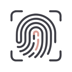 Poster - Fingerprint Scan Icon Representing Biometric Access and Security Verification
