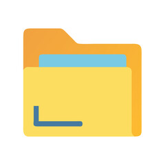 Fototapete - Folder Icon Representing Project File Storage and Organization
