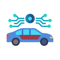 Poster - Futuristic Car Icon Representing High-Tech Vehicle and Advanced Transportation