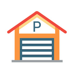 Poster - Garage Icon Representing Parking or Storage Space and Vehicle Storage