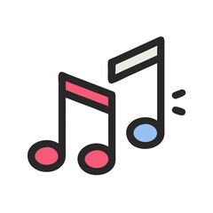 Fototapete - Musical Note Icon Representing Audio Content and Sound Media