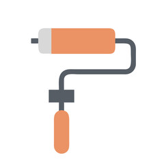 Leinwandbilder - Paint Roller Icon Representing Wall or UI Decoration and Surface Painting