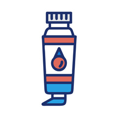 Leinwandbilder - Paint Tube Icon Representing Artist Supplies and Creative Painting Tools