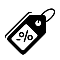 Aufkleber - Price Tag with Percentage Icon Representing Discount and Promotional Offer