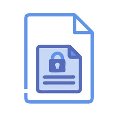 Fototapete - Secure Document Drive Icon Representing Digital File Protection and Encrypted Storage