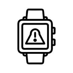 Fototapete - Smartwatch with Alert Icon Representing Wearable Technology and Notification Device