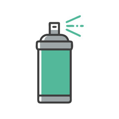 Poster - Spray Paint Can Icon Representing Graffiti Tool and Street Art Equipment