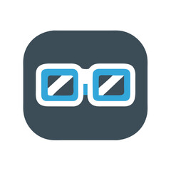 Poster - Square Glasses Icon Representing Modern Eyewear and Vision Accessory
