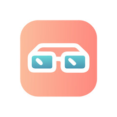 Poster - Square Glasses Icon Representing Modern Eyewear and Vision Accessory
