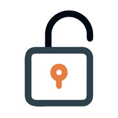 Poster - Unlocked Padlock Icon Representing Open Access and Security Permission