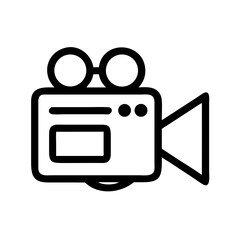 Poster - Video Camera Icon Representing Film Recording and Digital Media Production