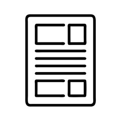 Aufkleber - Wireframe Document Icon Representing UI Mockup and Interface Design Blueprint